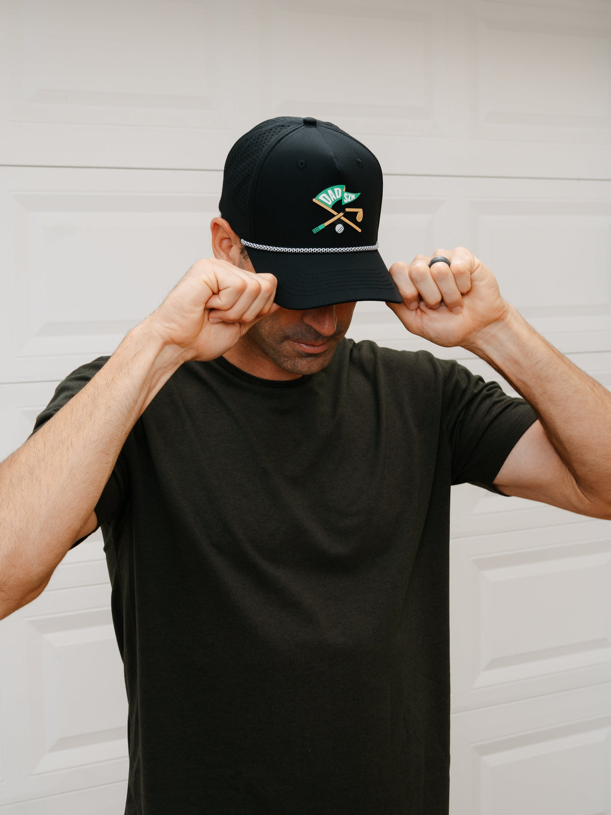 DAD SZN Golf Rope Hat - Black