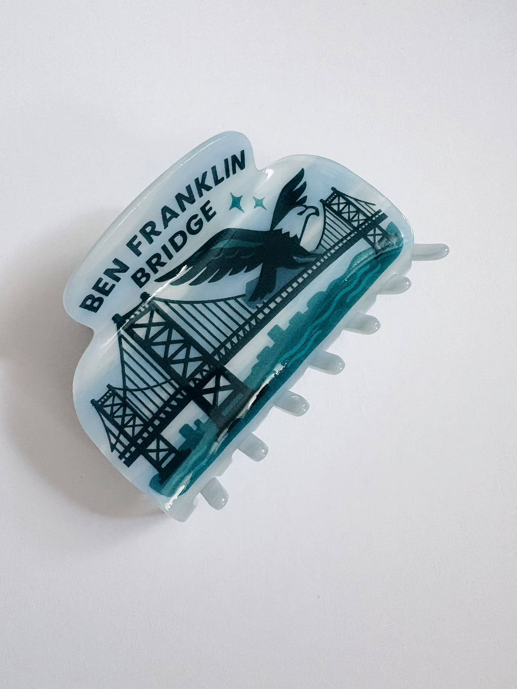 Ben Franklin Bridge Hair Claw Clip ~  Philadelphia
