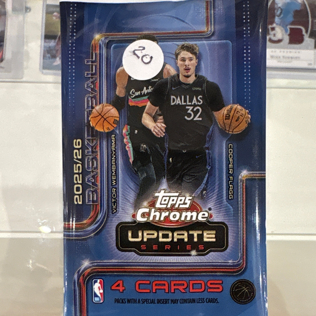 2025/26 Topps Chrome Update Basketball Cards - Single Pack