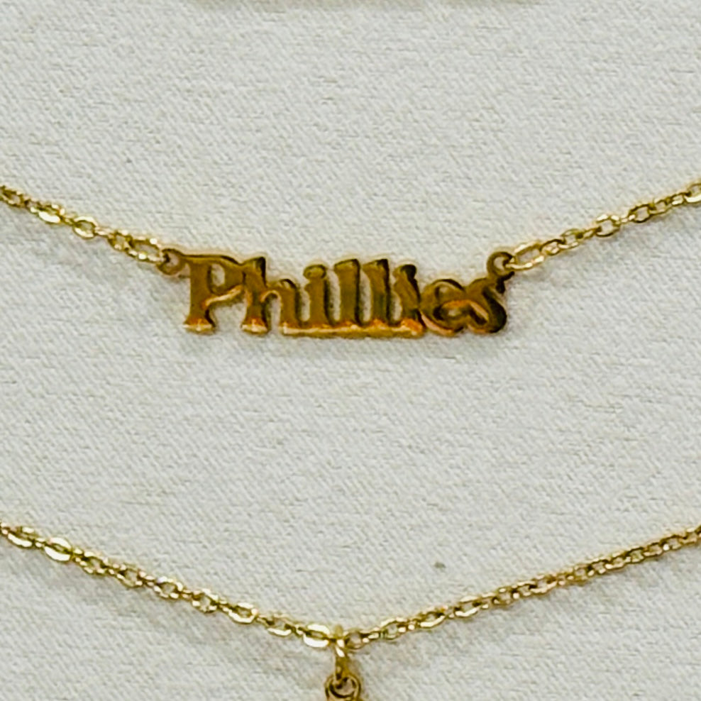 Phillies Necklace - Yellow Gold