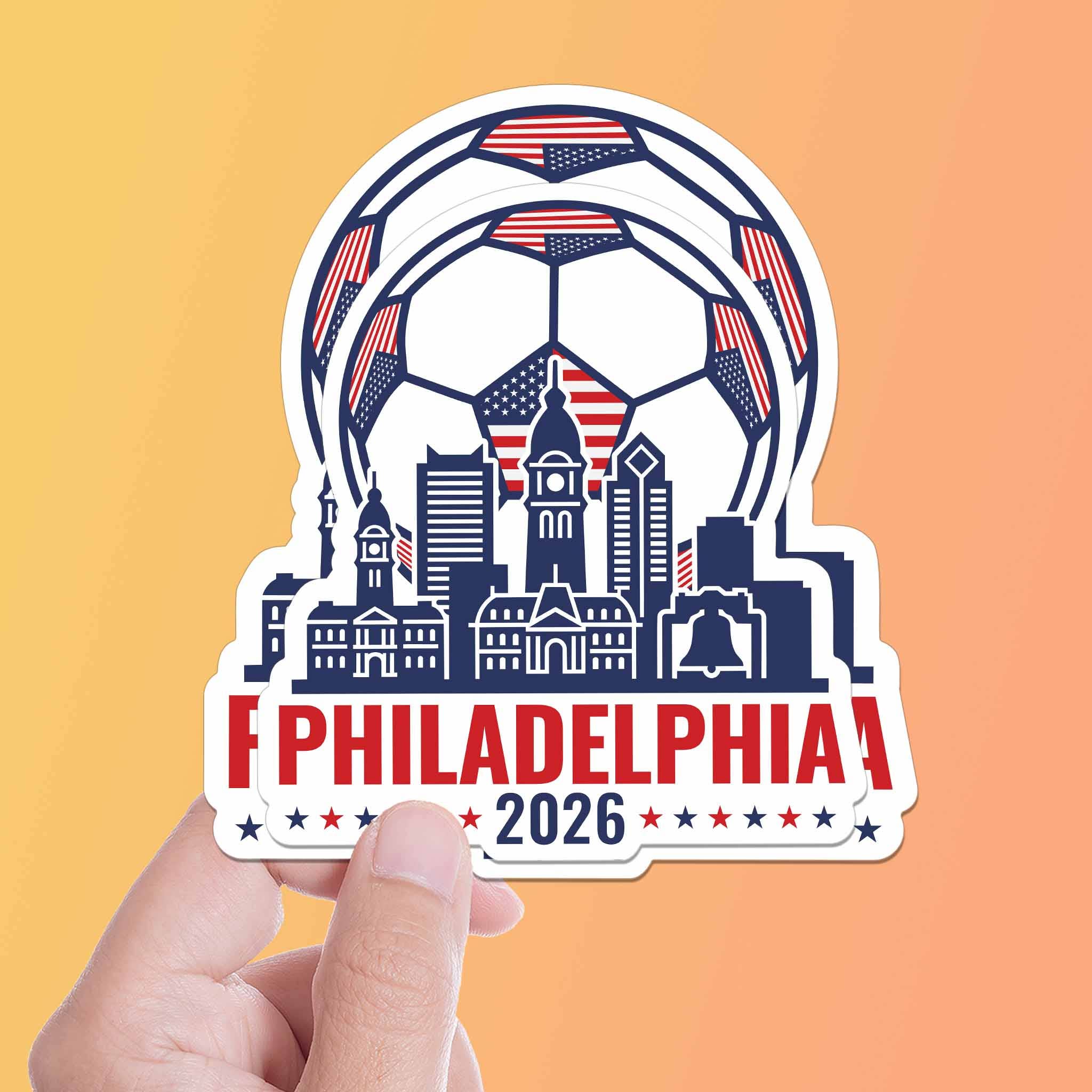 Philadelphia USA Soccer Sticker - Philly PA Sports Decal