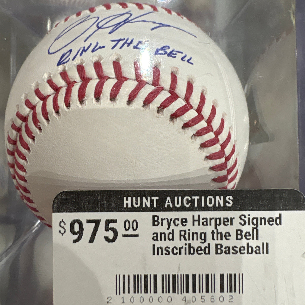 Bryce Harper Signed and Ring the Bell Inscribed Baseball