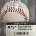 Bryce Harper Signed and Ring the Bell Inscribed Baseball