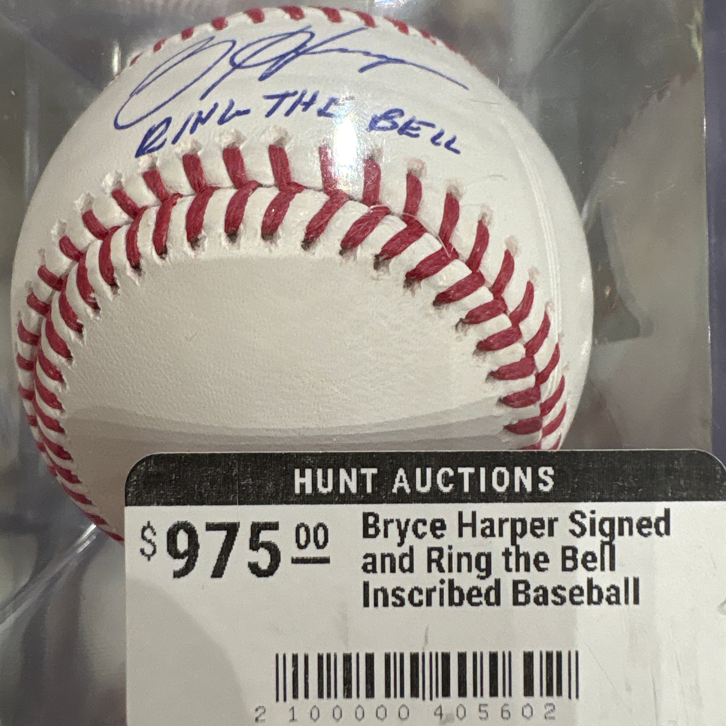 Bryce Harper Signed and Ring the Bell Inscribed Baseball