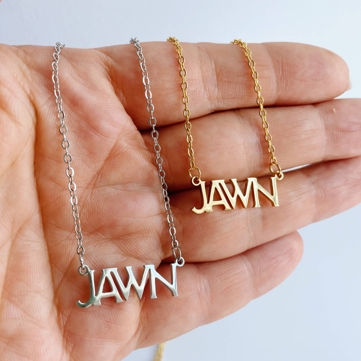 JAWN Necklace ~ Gold or Silver Philly themed Pendant
