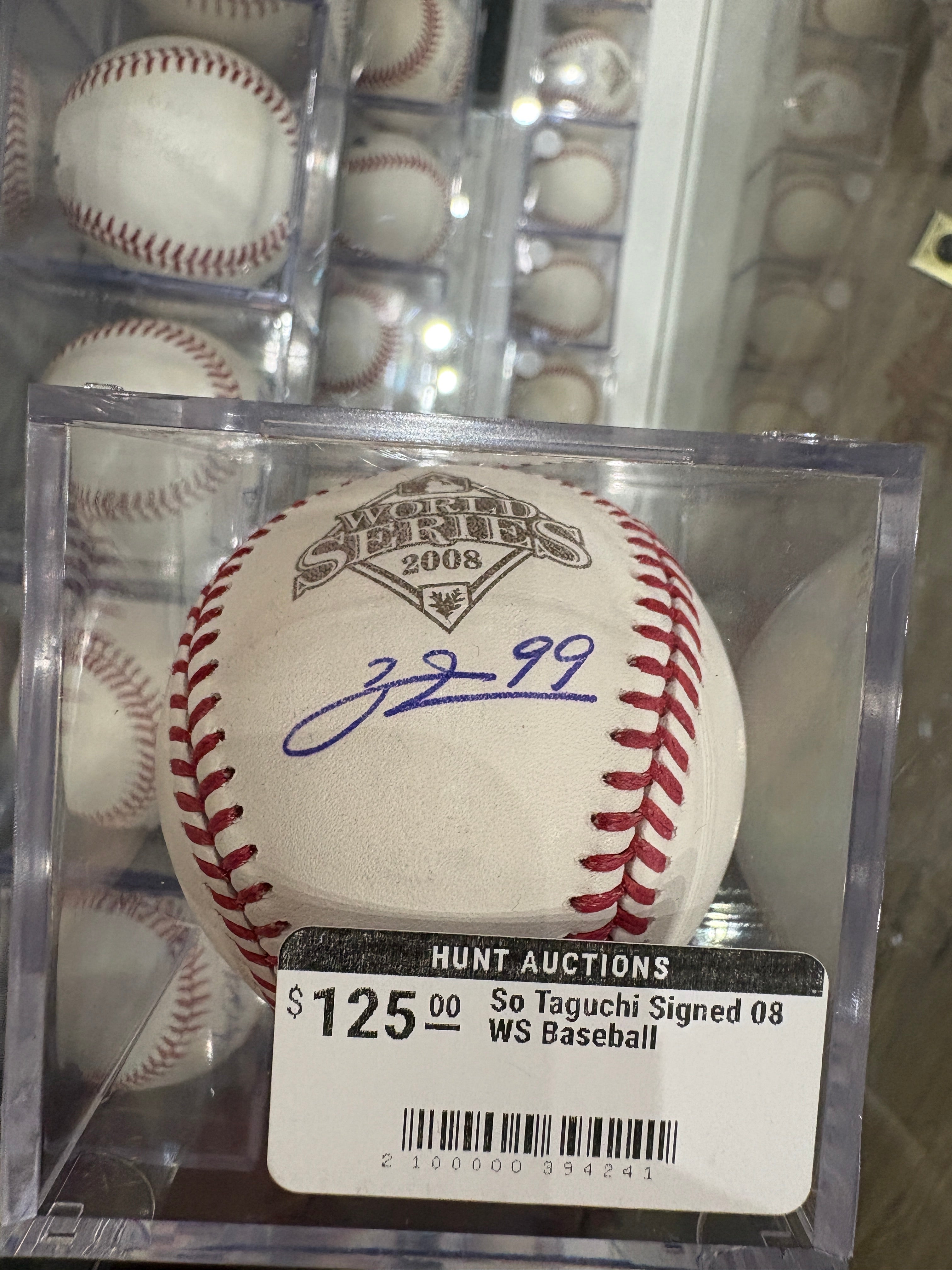 So Taguchi Signed 08 WS Baseball
