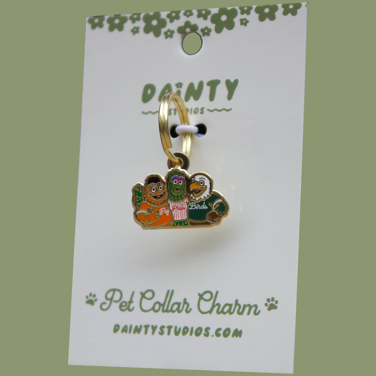 Philly Sports Mascots Pet Collar Charm