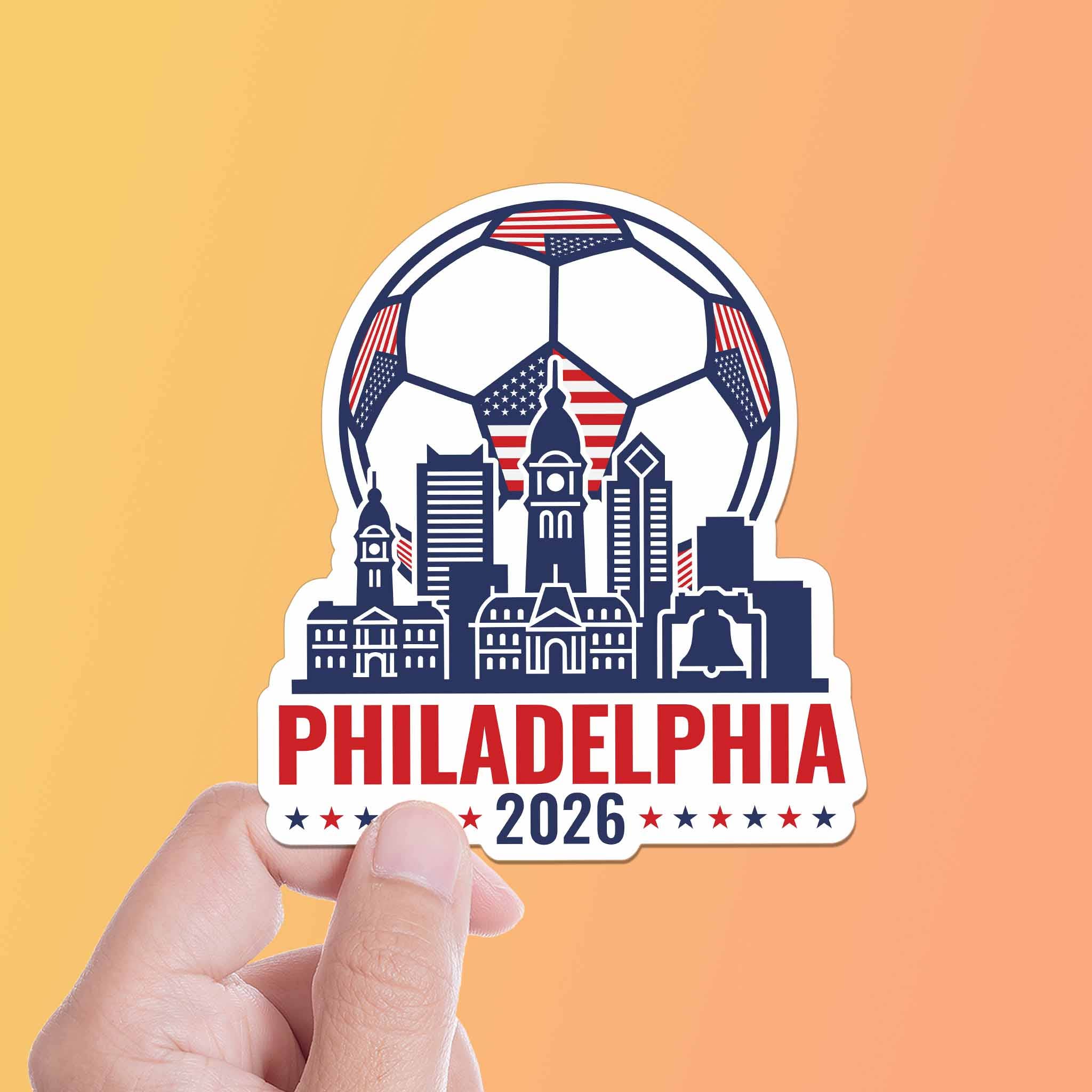Philadelphia USA Soccer Sticker - Philly PA Sports Decal