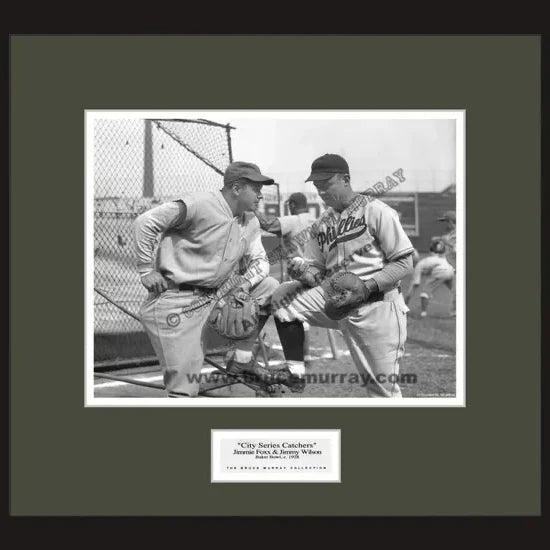 City Series Catchers: Jimmie Foxx & Jimmy Wilson, ca. 1928 - Framed