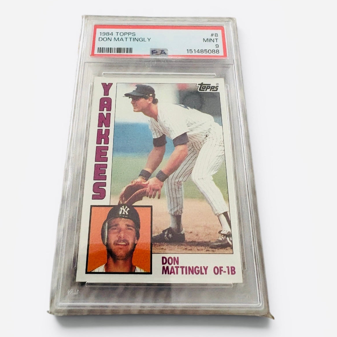 Don Mattingly 1984 Topps Baseball Card - PSA Graded 9