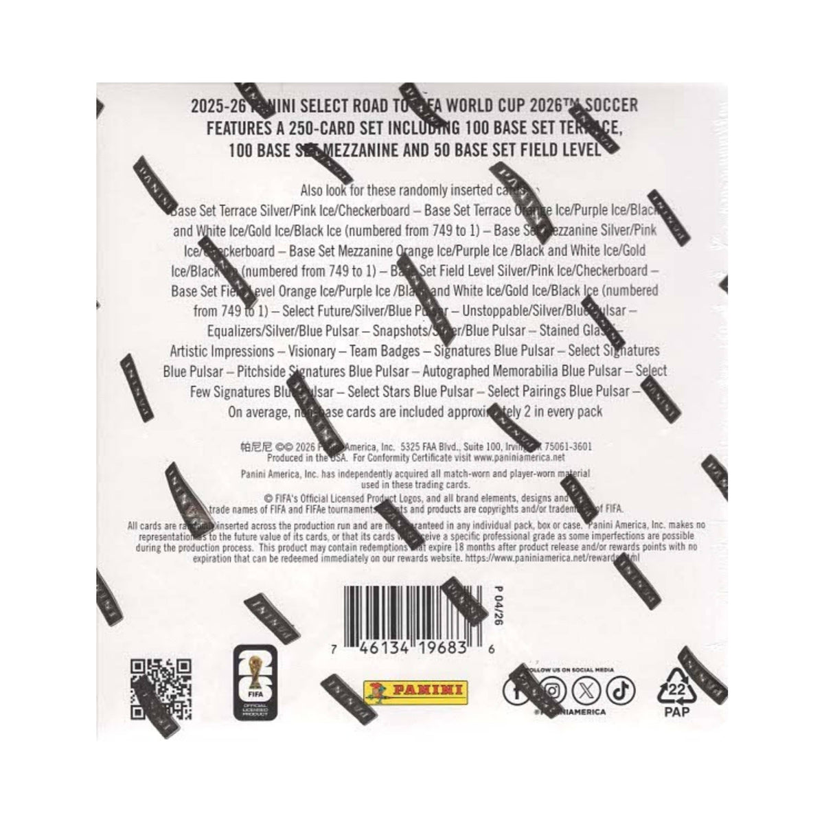 2025-26 Panini Select Road to World Cup Soccer Cards - Single Pack
