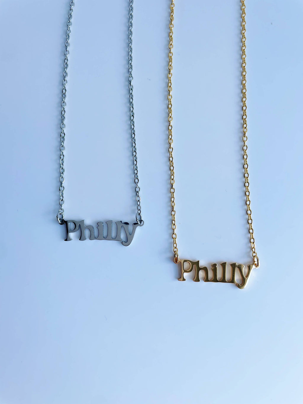 PHILLY Necklace ~ Gold or Silver Philadelphia themed Pendant