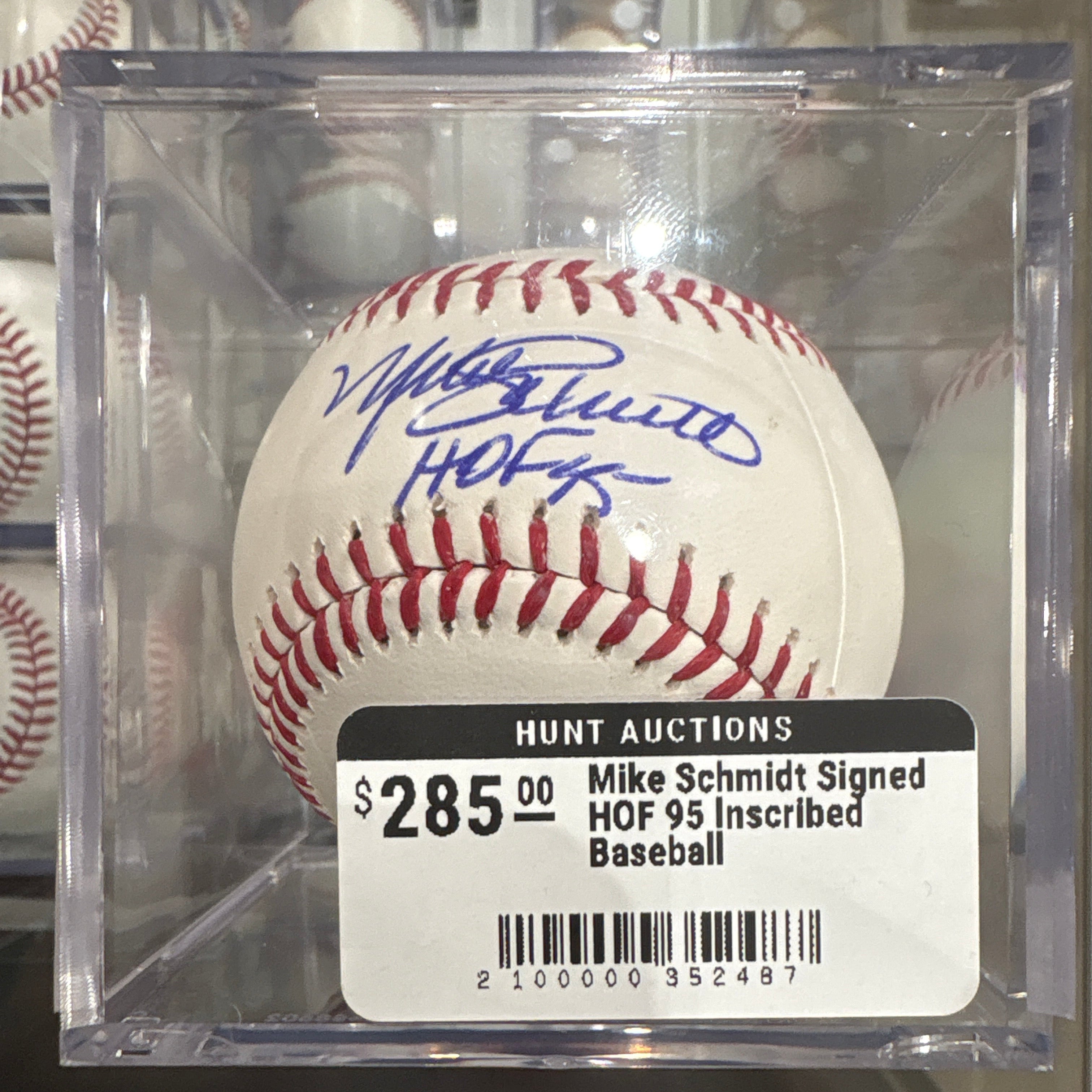 Mike Schmidt Signed HOF 95 Inscribed Baseball