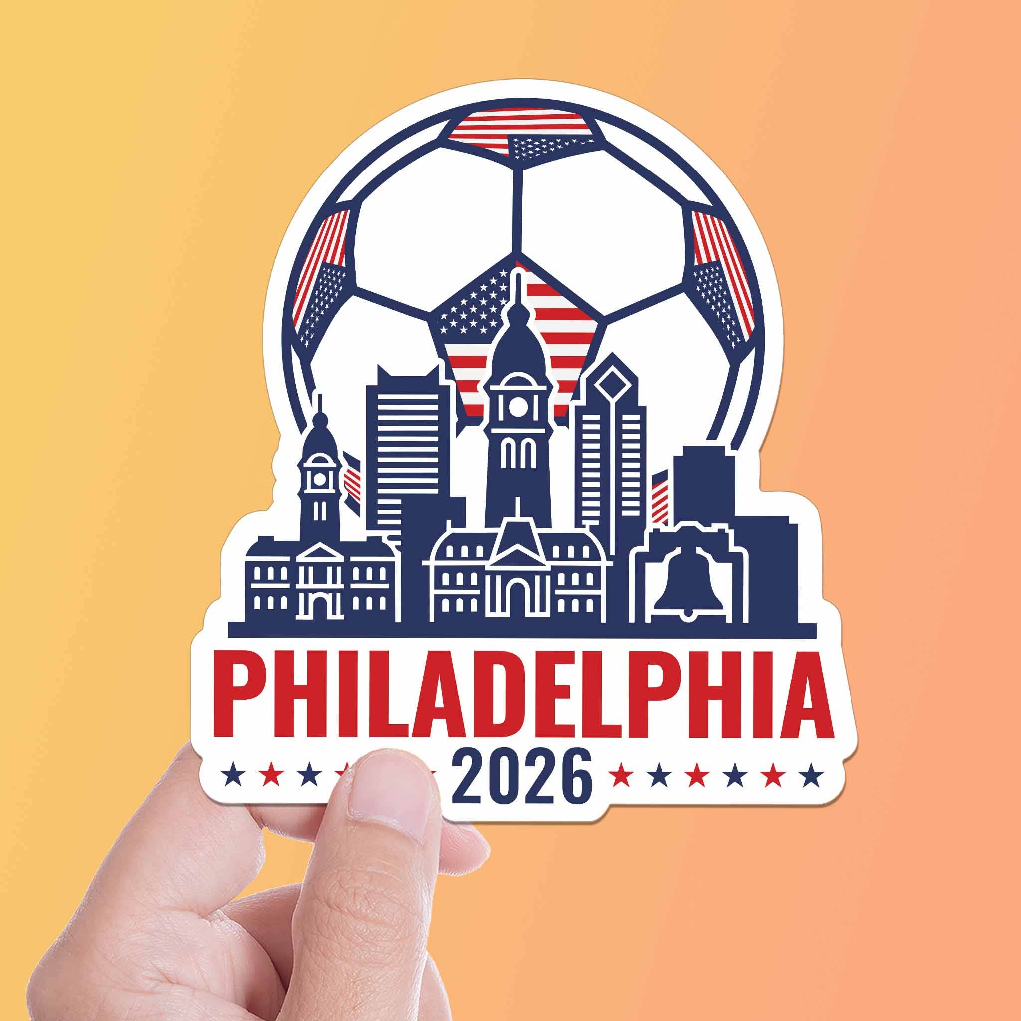 Philadelphia USA Soccer Sticker - Philly PA Sports Decal