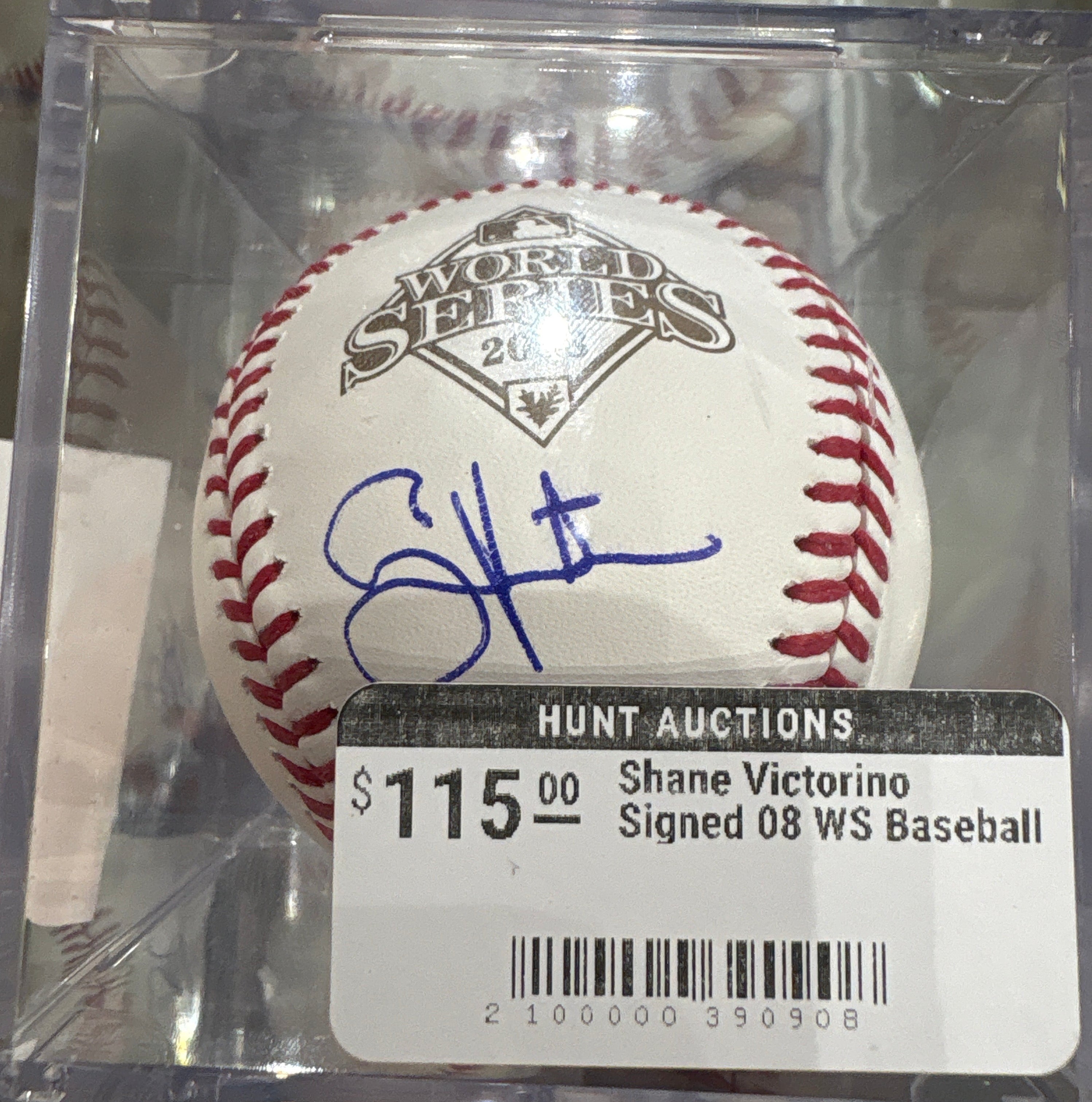 Shane Victorino Signed 08 WS Baseball