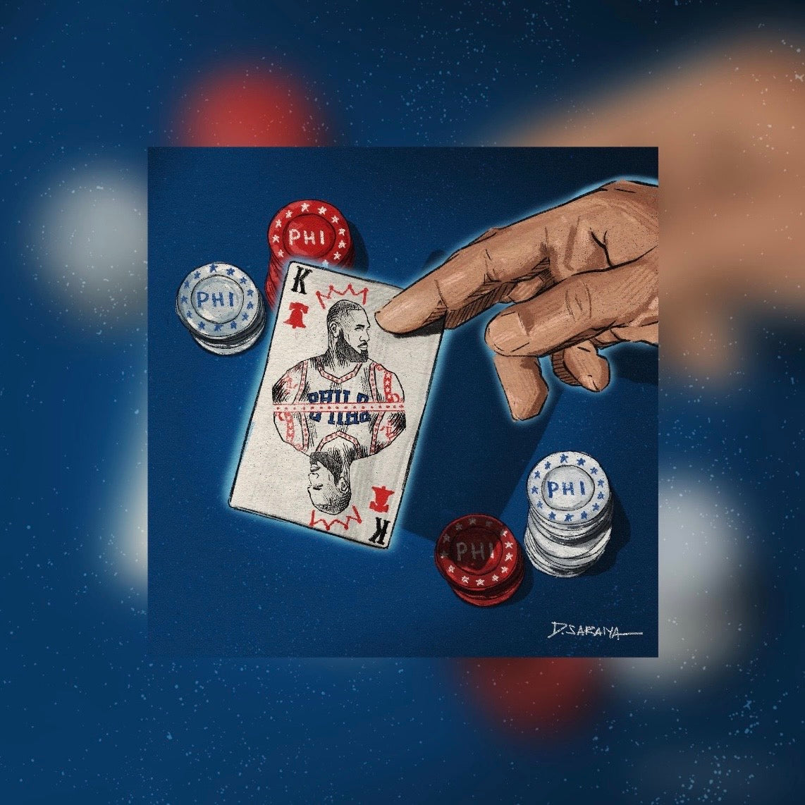 The Last Hand 10x10 Print