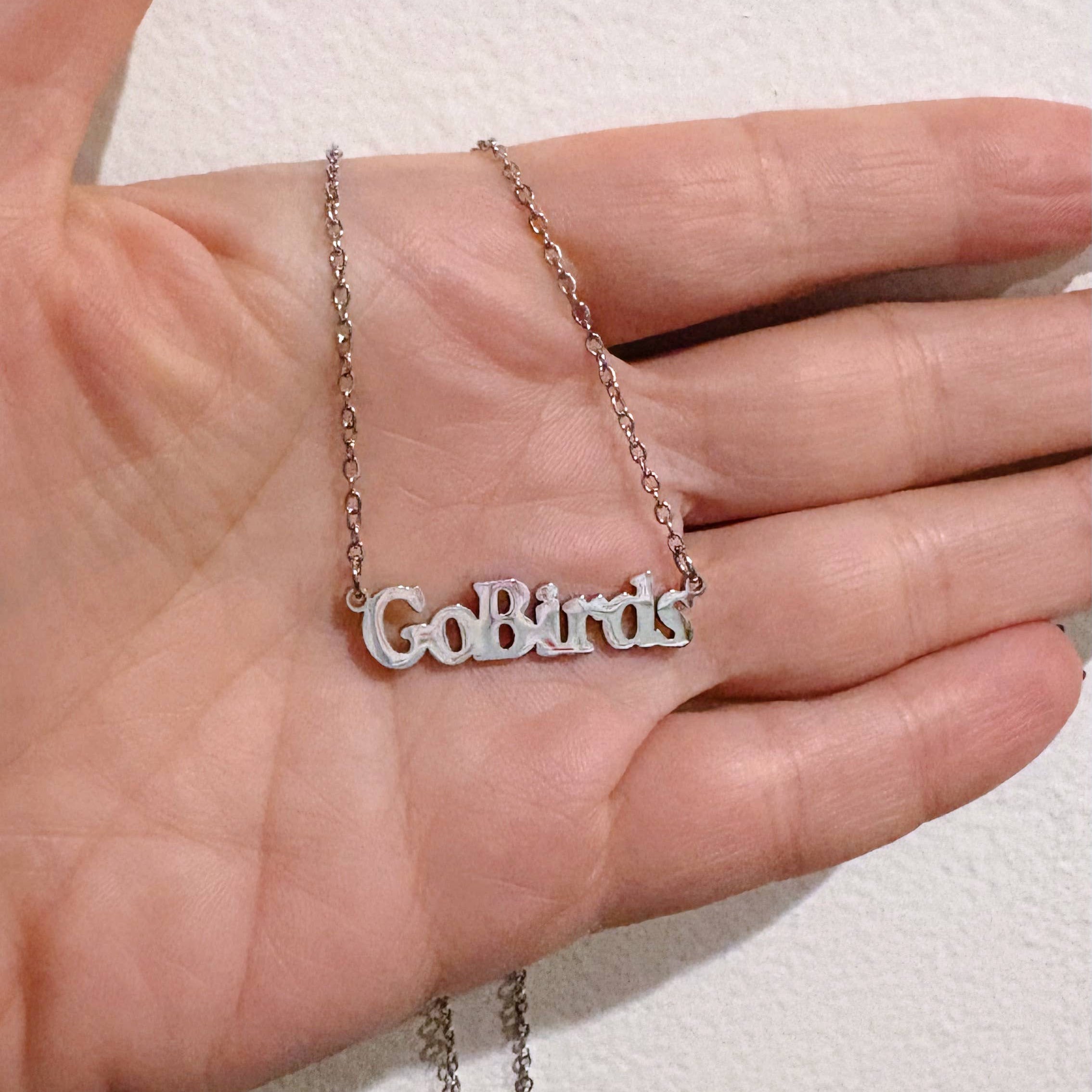 Go Birds Charm Necklace ~ Gold or Silver
