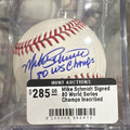 Mike Schmidt Signed 80 WS Champs Inscribed Baseball