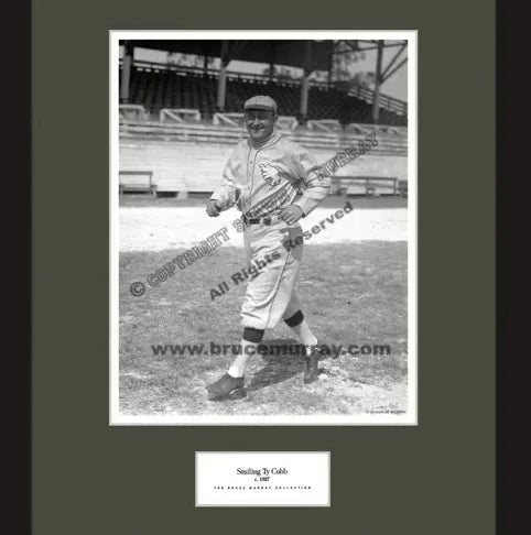 Smiling Ty Cobb, 1927 - Framed
