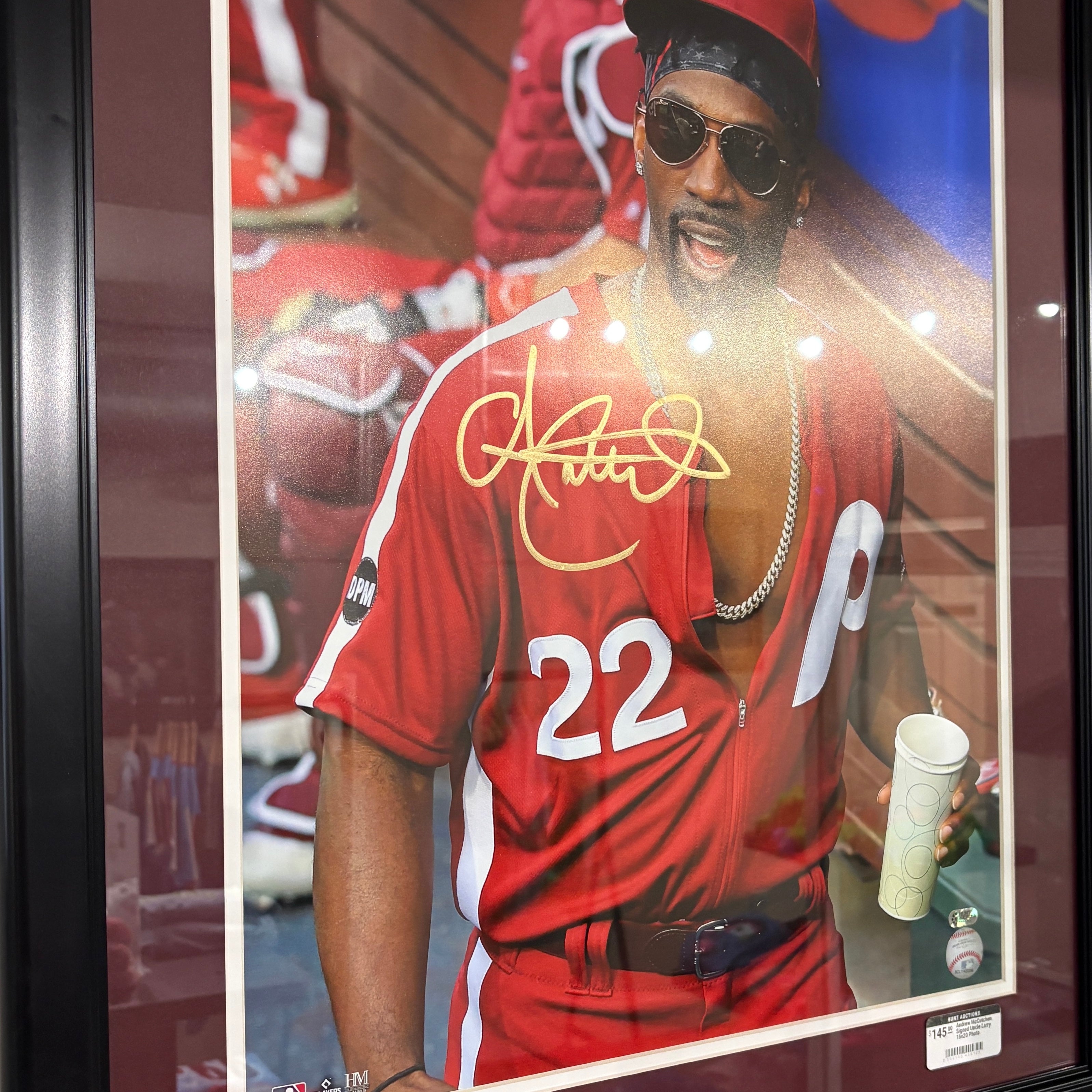 Andrew McCutchen Signed Uncle Larry 16x20 Photo