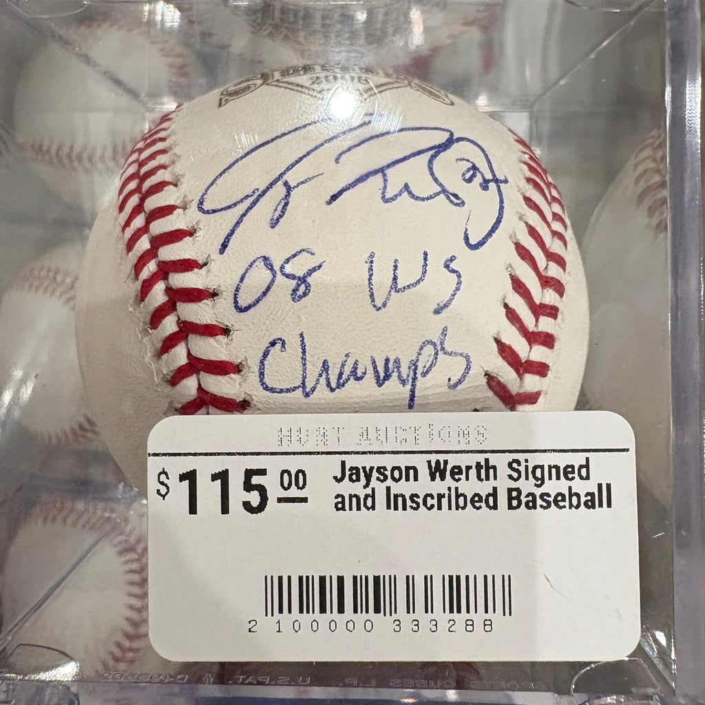 Jayson Werth Signed and Inscribed Baseball