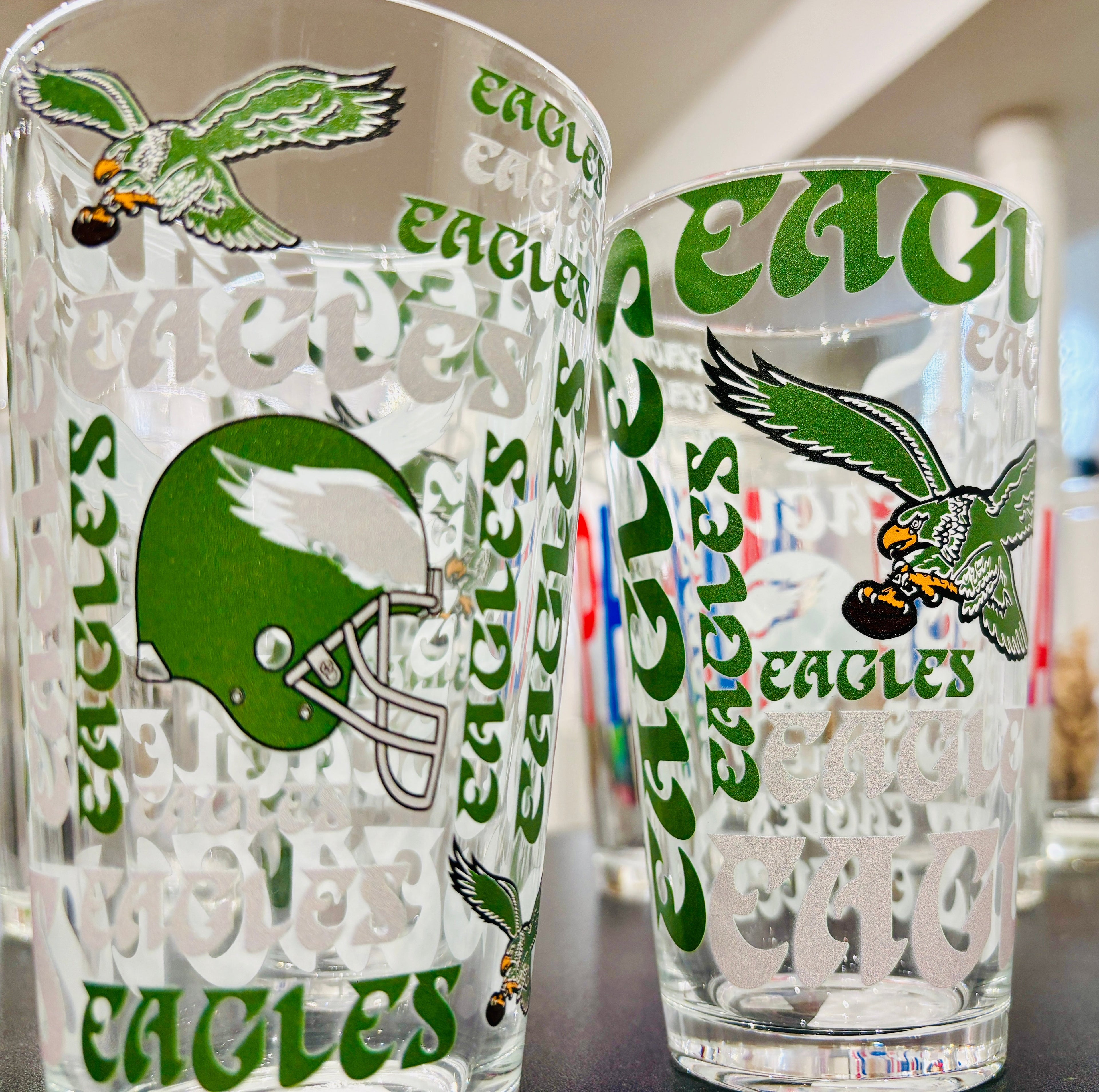 Philadelphia Eagles Retro Pint Glass