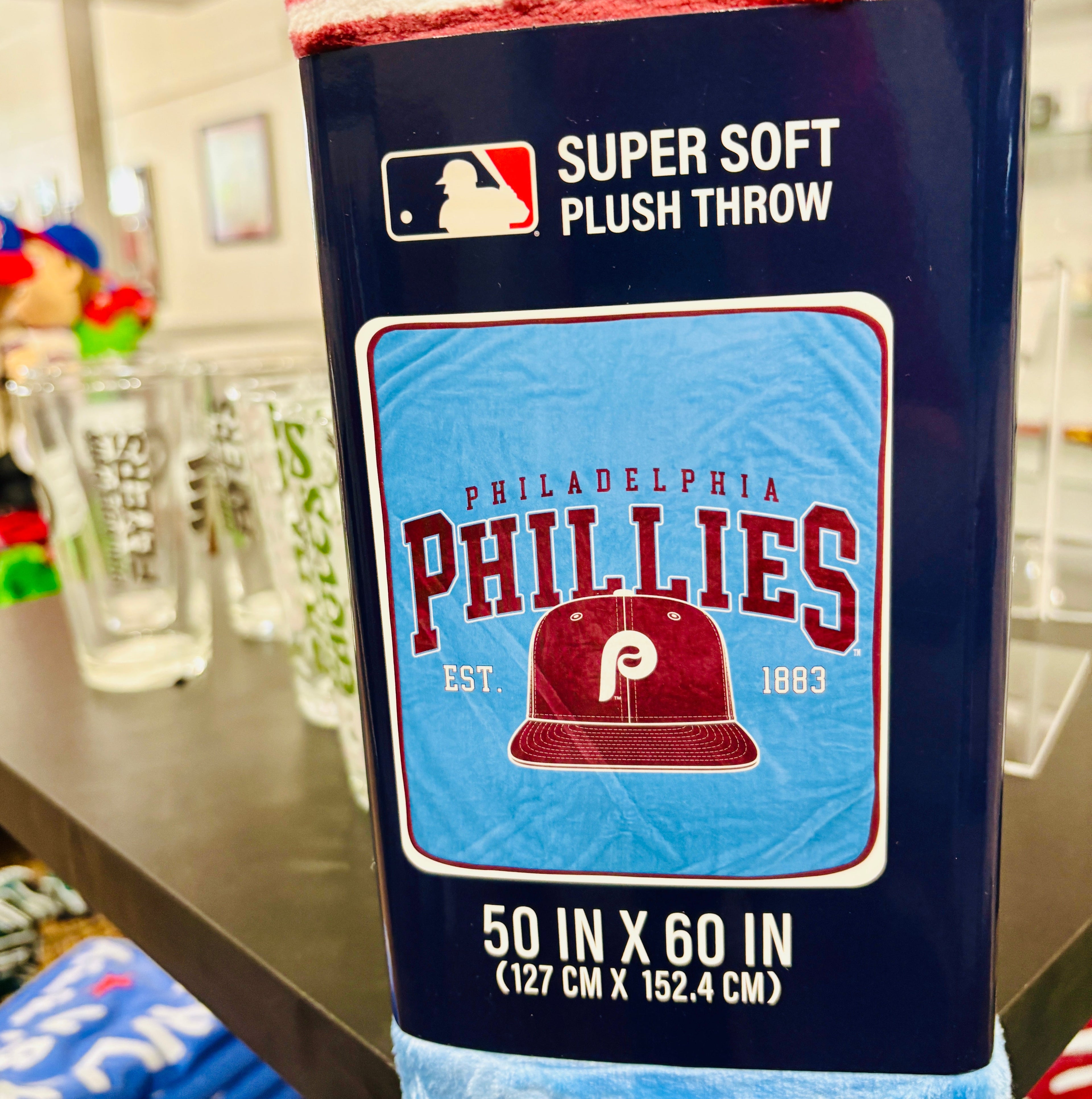 Philadelphia Phillies Retro 50" x 60" Vintage Arch Block Blanket
