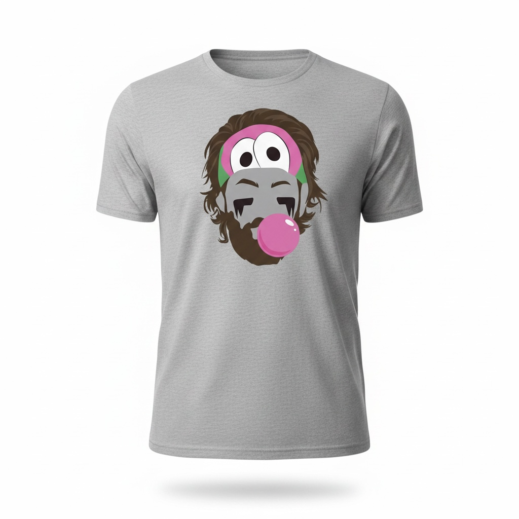 Hair Flow and Bubble Blow Youth Tee - Heather Gray