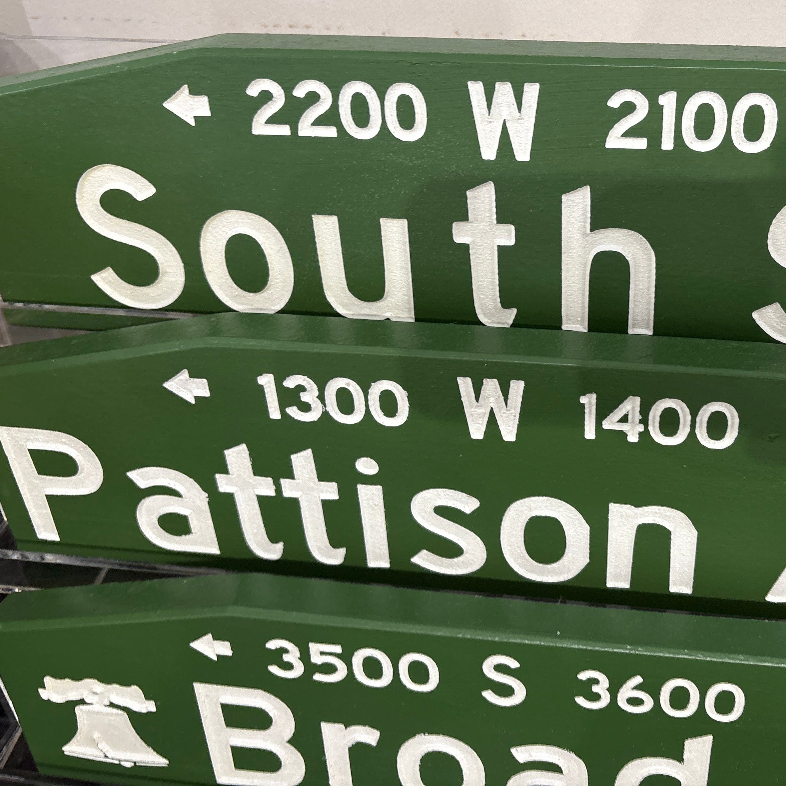 Handcrafted Wooden South Street Sign