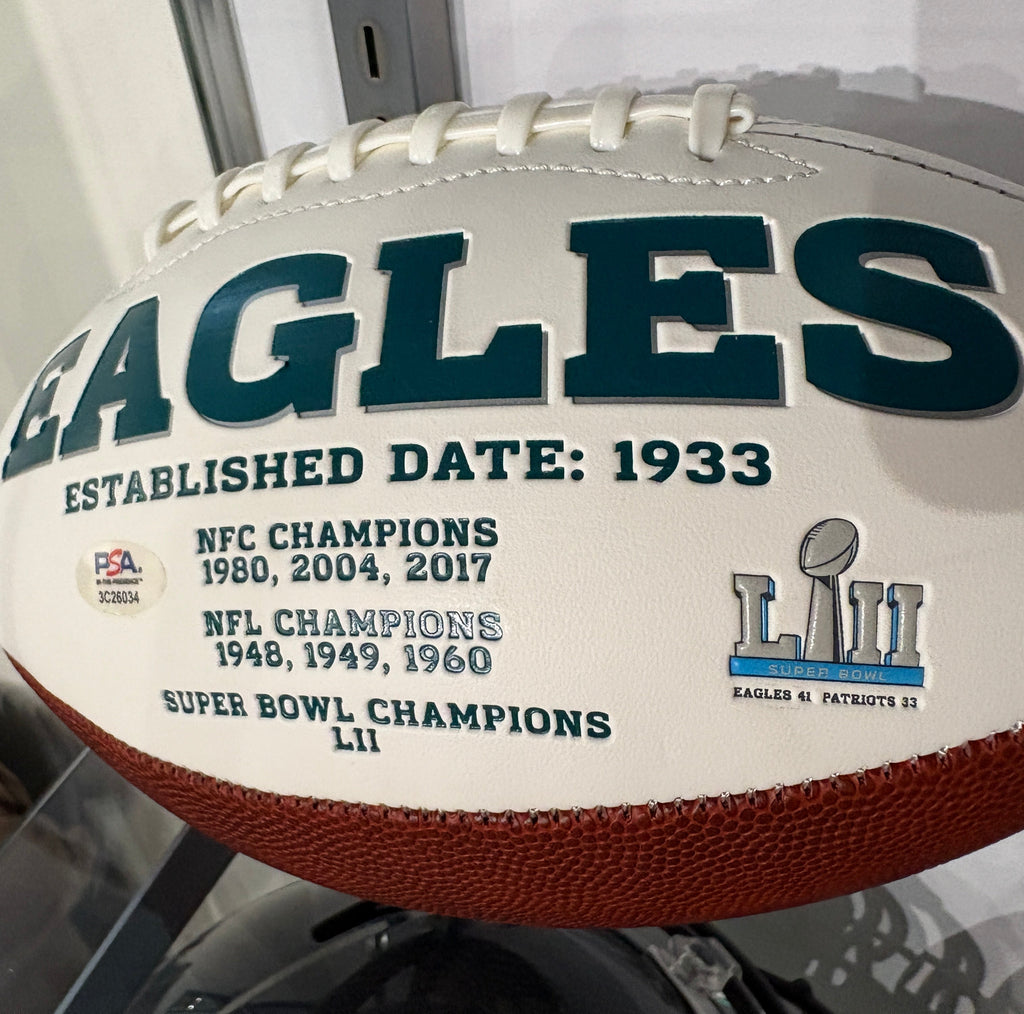 Jason Kelce Signed Philadelphia Eagles White Panel Football