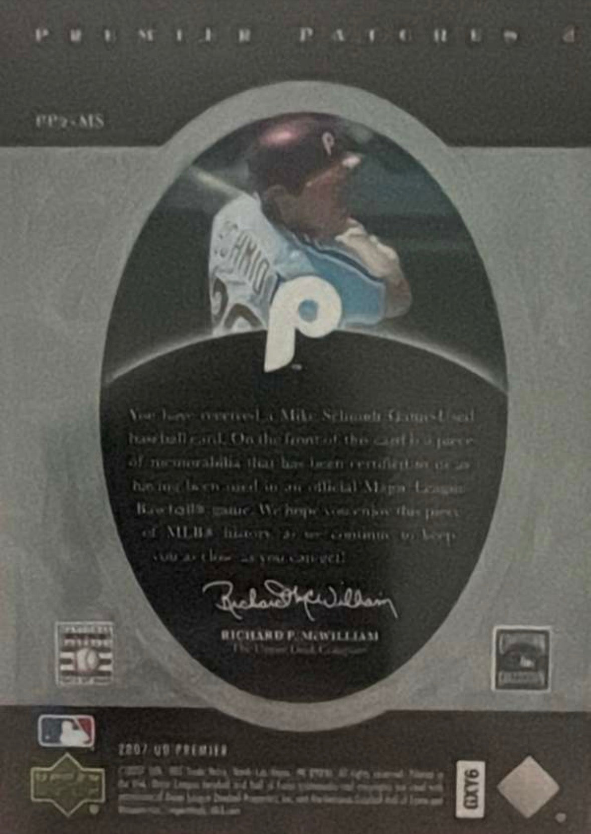 Mike Schmidt 2007 Ud Premier - Premier Patches - pp2ms