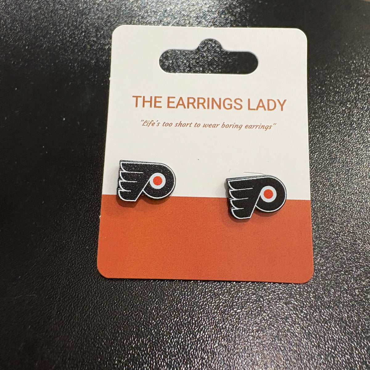 Flyers Logo Stud Earrings