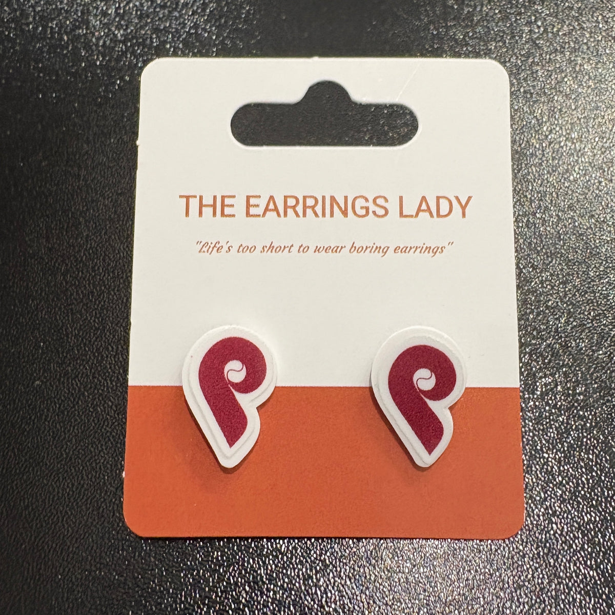 Phillies Retro Logo Stud Earrings