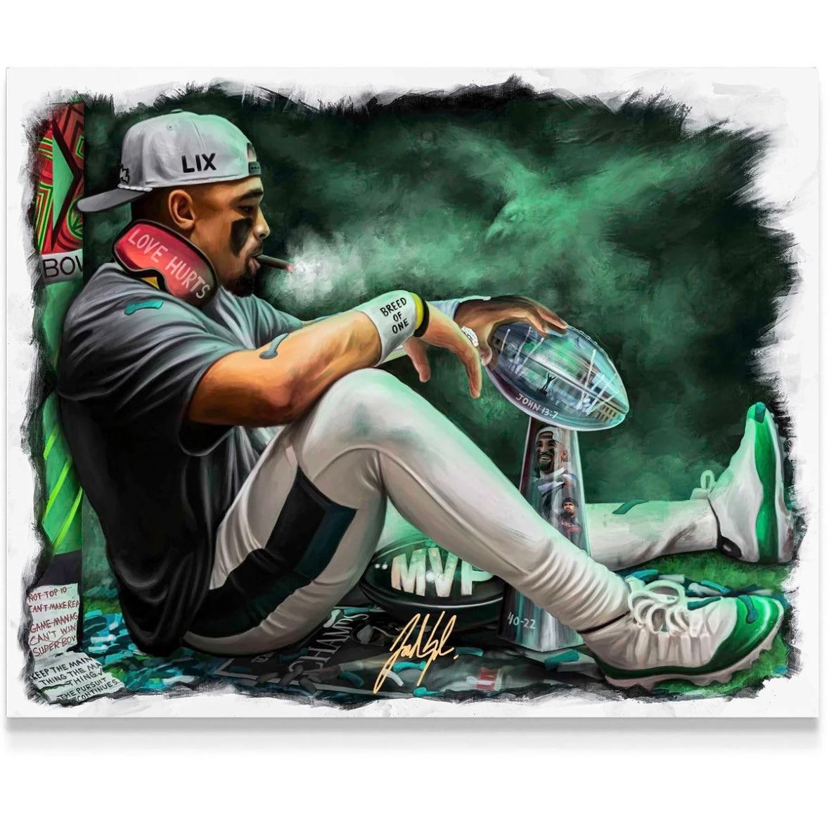 Jalen Hurts - Jordan Spector Print - 1st edition - 16x20
