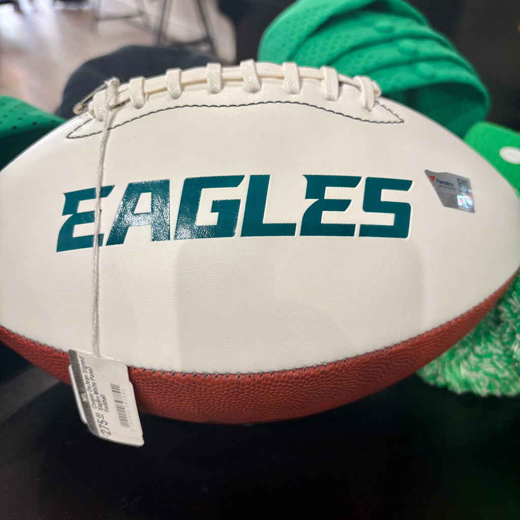 Cooper DeJean Signed Eagles White Panel Football