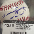 Jimmy Rollins Signed and 2007 NL MVP Inscribed Baseball