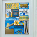 Philly Blue and Gold Art Print - 8x10