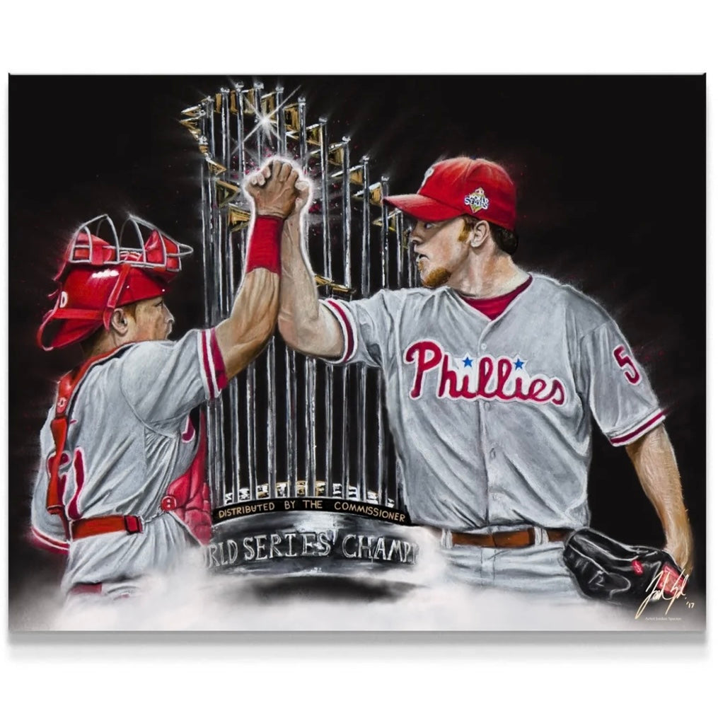Brad Lidge and Carlos Ruiz - Jordan Spector Slim Reaper Print - 1st edition - 16x20