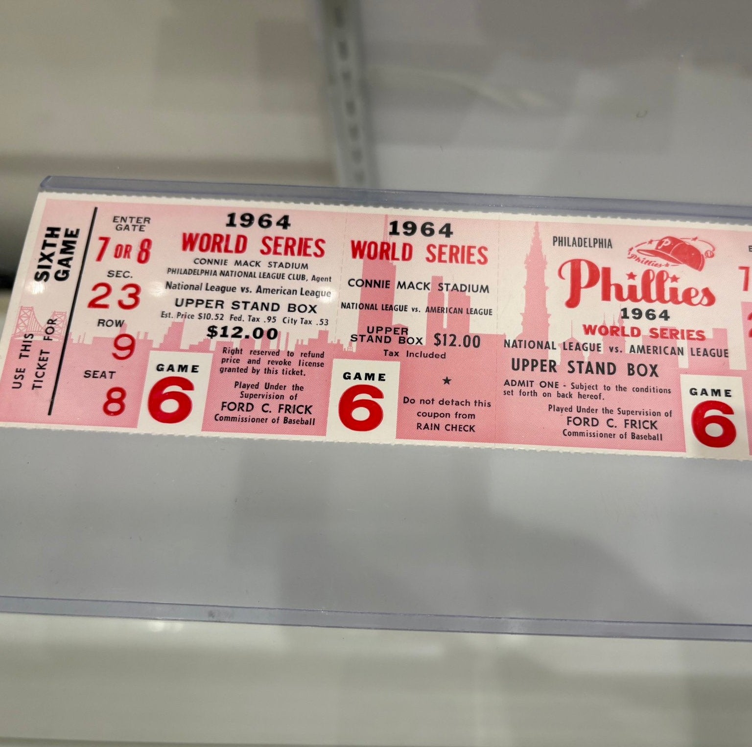 Phillies 1964 World Series Ticket