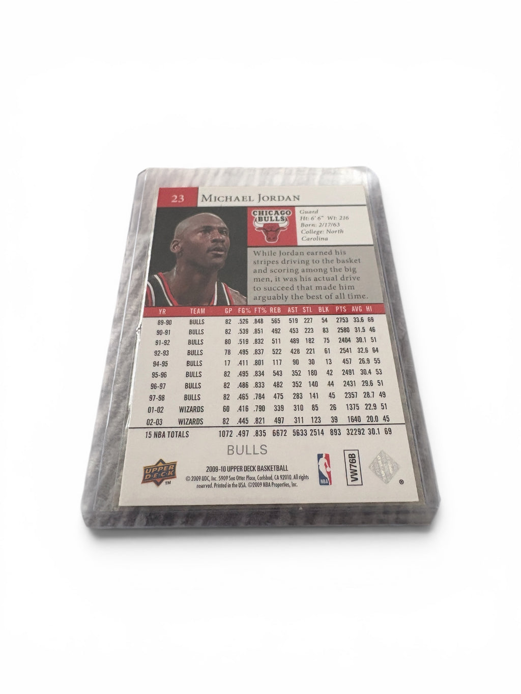 Michael Jordan 2009 Upper Deck Basketball Card