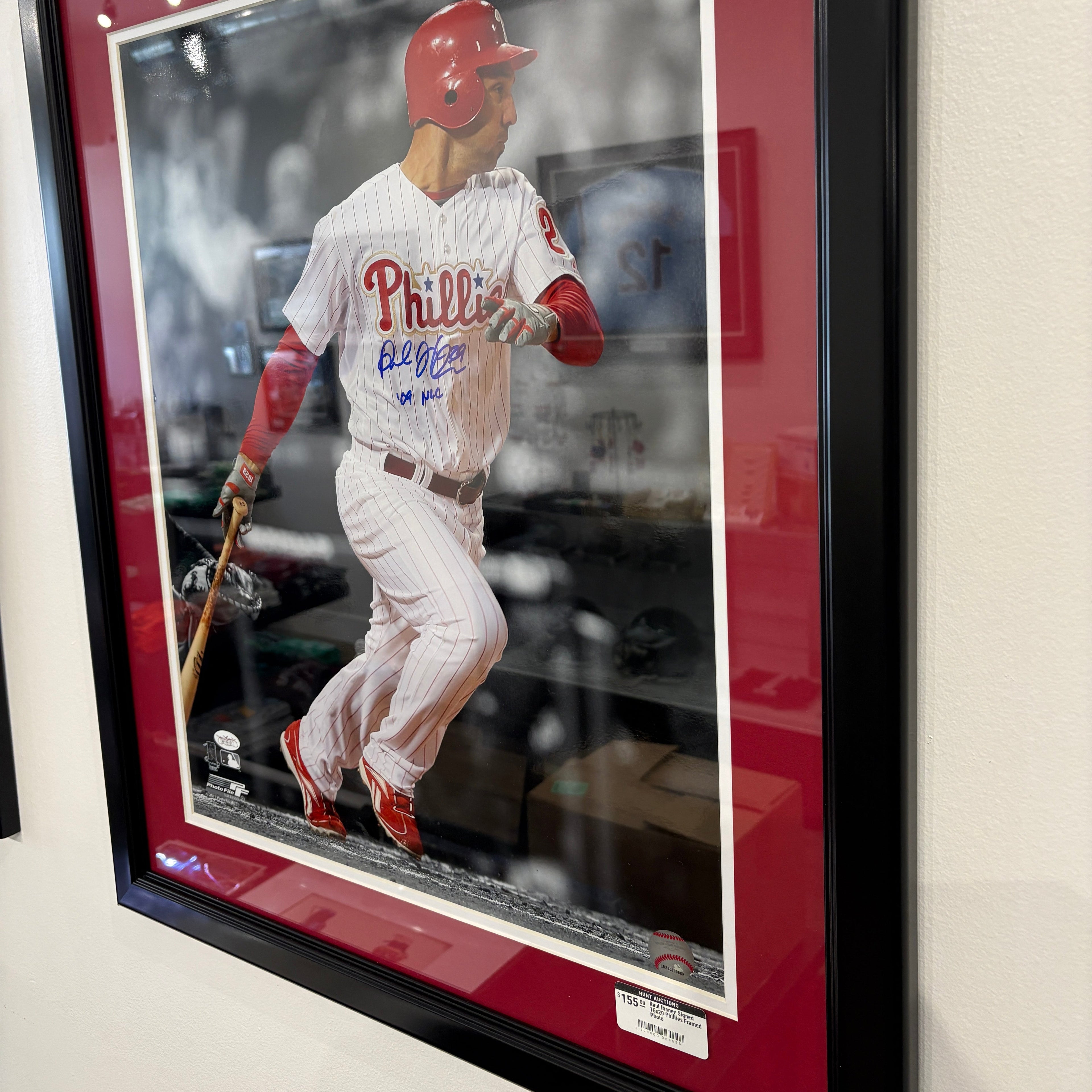 Raul Ibanez Signed 16x20 Phillies Framed Photo