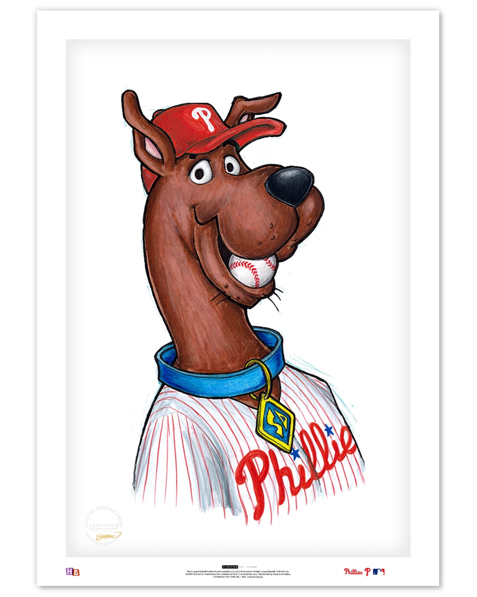 Scooby Doo x MLB Phillies Limited Edition Art Print