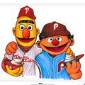 Bert and Ernie x MLB Phillies Limited Edition Art Print