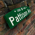 Handcrafted Wooden Pattison Avenue Sign