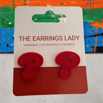 Phillies Logo Stud Earrings