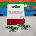 Kelly Green Eagles Logo Dangle Earrings