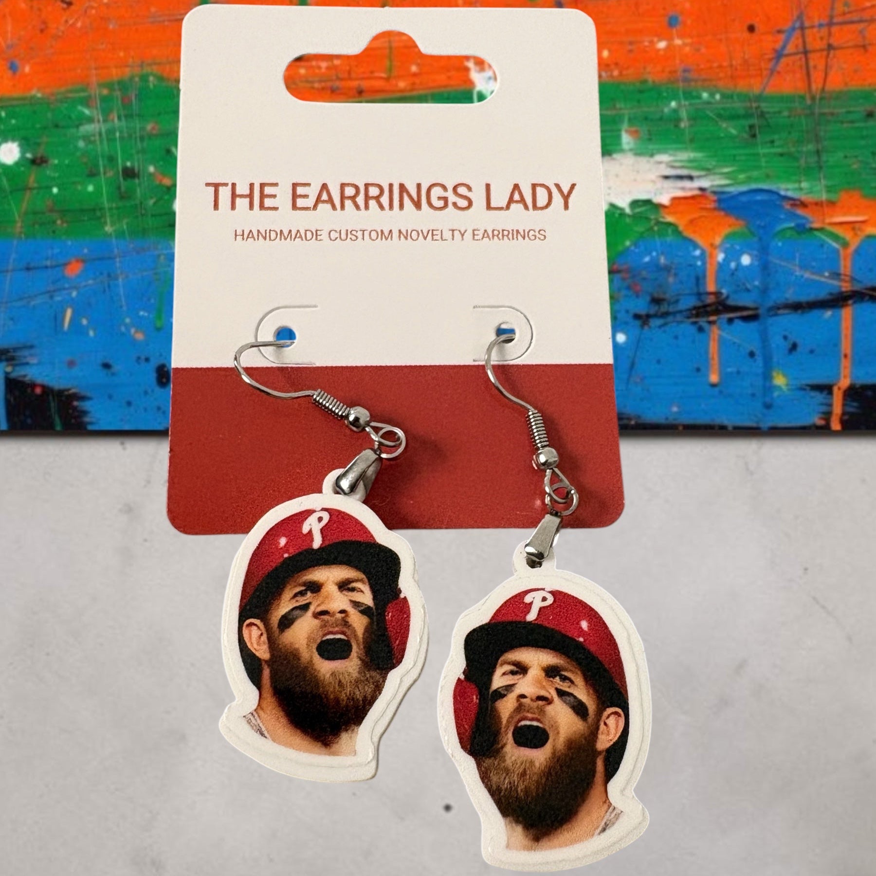 Bryce Harper Dangle Earrings