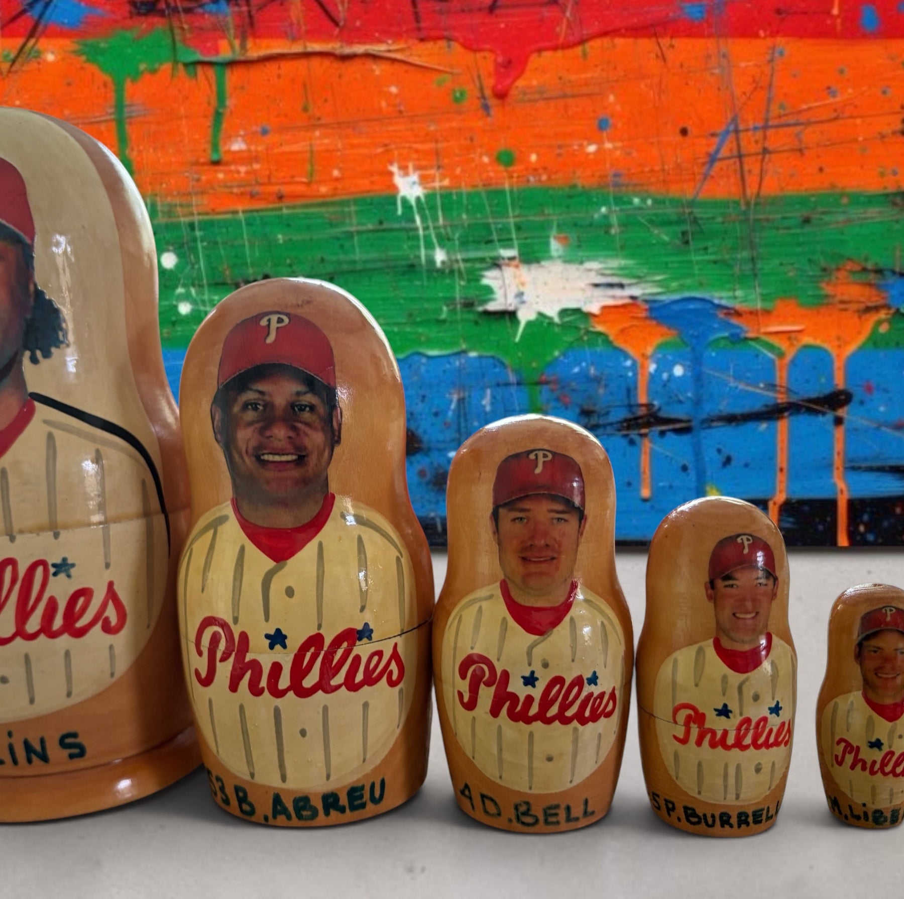 Phillies Wooden Nesting Dolls - Handcrafted