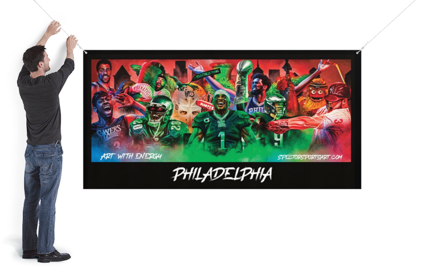 Philly Sports "Art With Energy" Banner