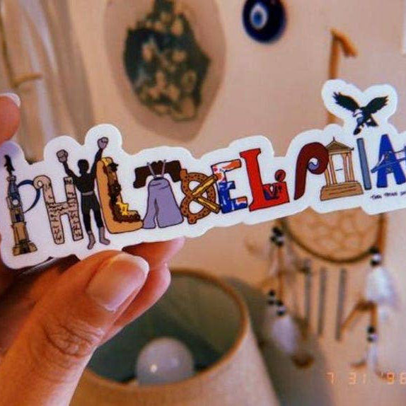 Philadelphia Landmarks Sticker: Philly Travel Souvenir